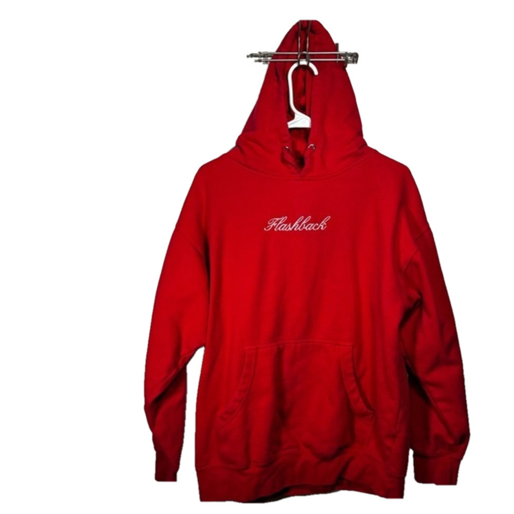 🌷 White and Red Flashback Hoodie Sweatshirt - Picture 2 of 3